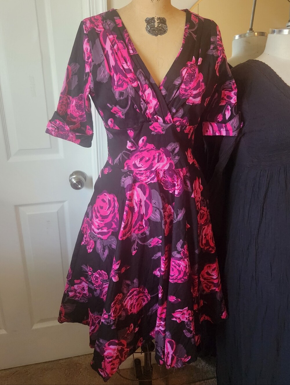 Unique Vintage Floral Dress L